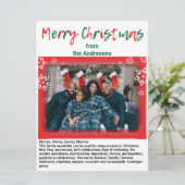 Familie Update Nieuws 🎄✨ Kerstfoto Feestdagenkaart (Staand voorkant)