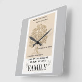 FAMILIE - uurklok Vierkante Klok (Hoek)