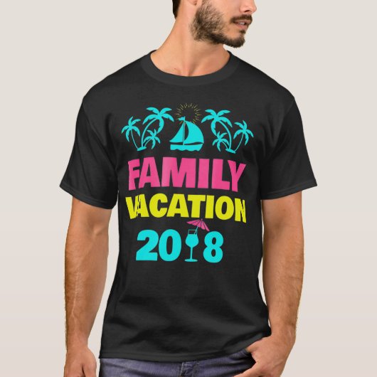 Familie Vacation 2018 Road Trip Beaches T-shirt (Voorkant)