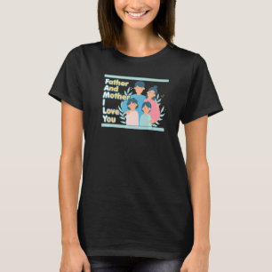 FAMILIE Vader en Moederliefde trots U adoptie F T-shirt