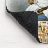 familie, vader met baby's en pokerhand muismat (Hoek)