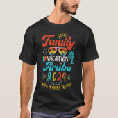 Familie Vakantie 2024 Aruba Matching Zomervakantie T-shirt (Voorkant)