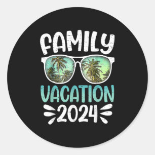 Familie Vakantie 2024 Familie Groep Matching Zomer Ronde Sticker