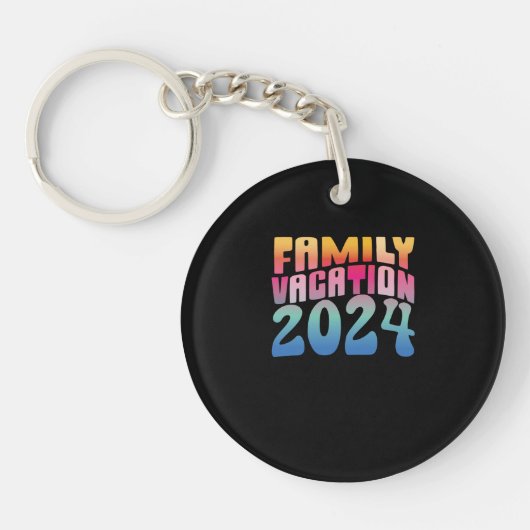 Familie vakantie 2024 sleutelhanger (Voorkant)