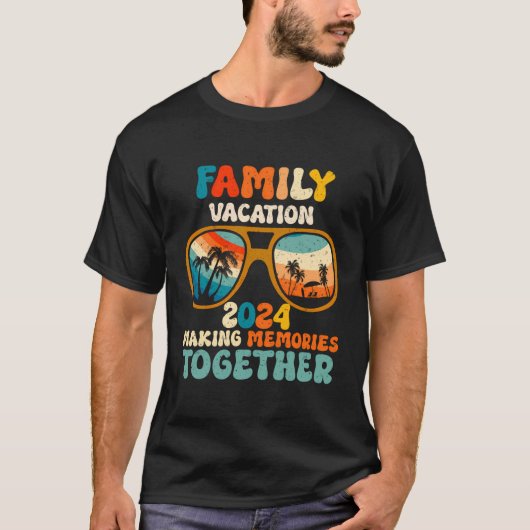 Familie Vakantie 2024 Zomer Strand Matching Making T-shirt (Voorkant)