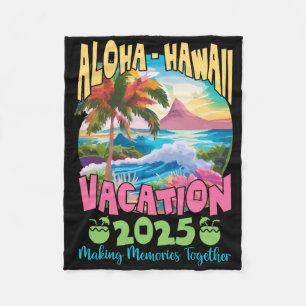 Familie vakantie 2025 Aloha Hawaii Hawaiian Matchi Fleece Deken
