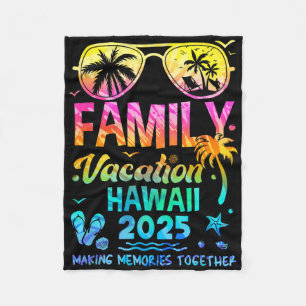 Familie vakantie 2025 Hawaii Matching Herinneringe Fleece Deken
