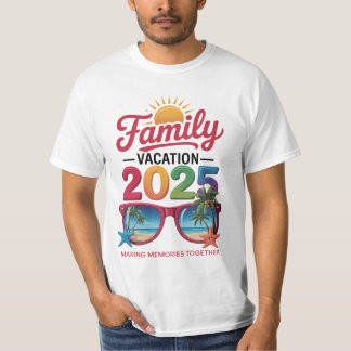 Familie Vakantie 2025 Herinneringen Reizen T-shirt