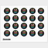 Familie Vakantie 2025 Myrtle Beach Matching Memori Ronde Sticker (Vel)