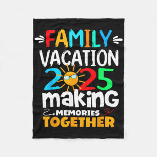 Familie Vakantie 2025 Strand Matching Zomer Famili Fleece Deken