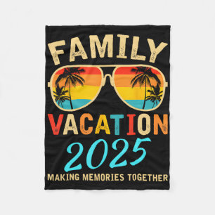 Familie Vakantie 2025 Strand Matching Zomer Vakant Fleece Deken