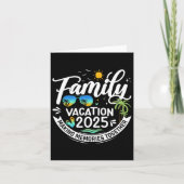 Familie Vakantie 2025 Strand Matching Zomer Vakant Kaart (Voorkant)