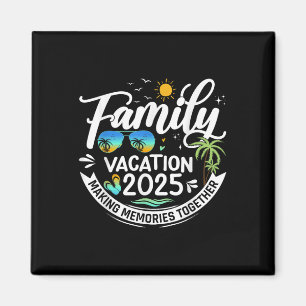 Familie Vakantie 2025 Strand Matching Zomer Vakant Magneet