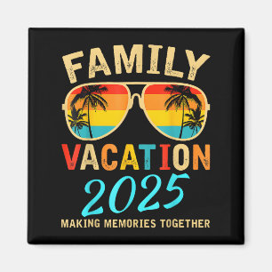 Familie Vakantie 2025 Strand Matching Zomer Vakant Magneet