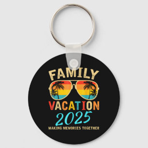 Familie Vakantie 2025 Strand Matching Zomer Vakant Sleutelhanger