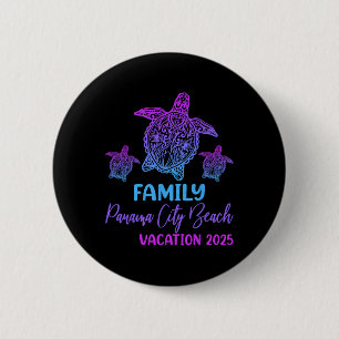 Familie Vakantie 2025 Zeeschildpad Florida Panama Ronde Button 5,7 Cm