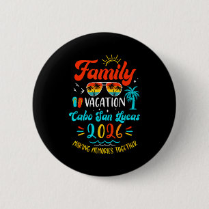 Familie Vakantie 2026 Cabo San Lucas Matching Zome Ronde Button 5,7 Cm