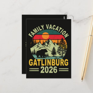 Familie Vakantie 2026 Gatlinburg Tennessee Briefkaart