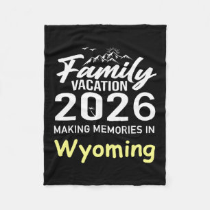 Familie Vakantie 2026 Herinneringen Maken Wyoming Fleece Deken