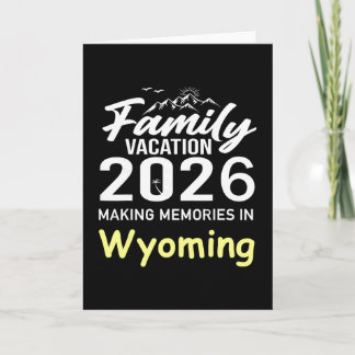 Familie Vakantie 2026 Herinneringen Maken Wyoming  Kaart