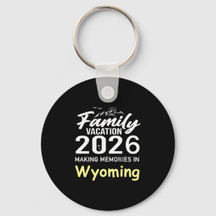 Familie Vakantie 2026 Herinneringen Maken Wyoming Sleutelhanger
