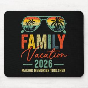 Familie vakantie 2026 strand bijpassende zomer vak muismat