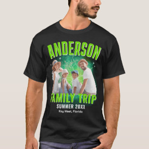 Familie Vakantie Aangepaste Foto Vintage Bootleg R T-shirt