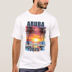 Familie Vakantie Aruba 2025 Zomerreis Matching SH T-shirt