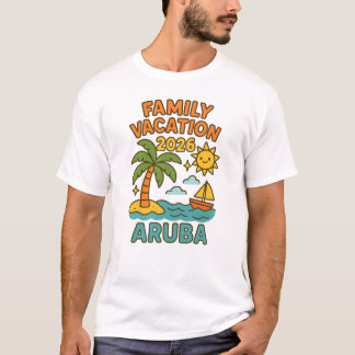 Familie Vakantie Aruba 2026 T-shirt