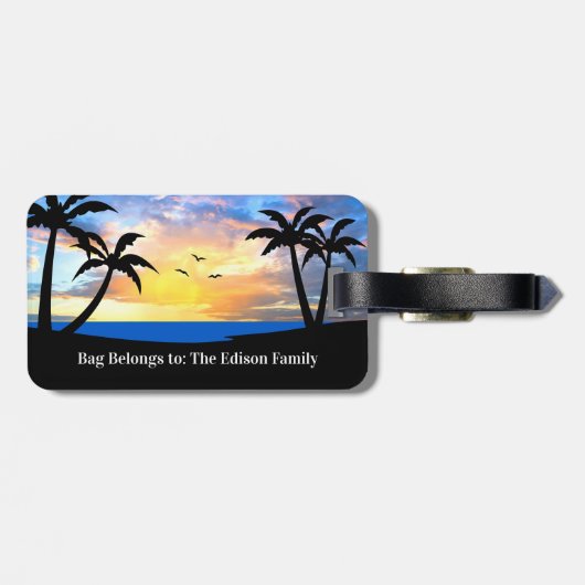 Familie vakantie budget Bagagelabels (Achterkant horizontaal)