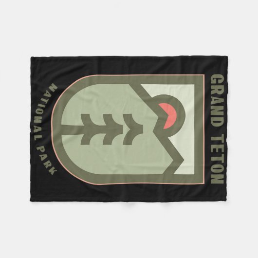 Familie vakantie cadeau - Grand Teton National Par Fleece Deken (Voorkant (Horizontaal))