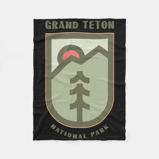 Familie vakantie cadeau - Grand Teton National Par Fleece Deken (Voorkant)
