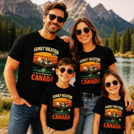 Familie Vakantie Canada 2026 Retro Berg Reizen T-shirt