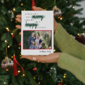 Familie Vakantie Cheer Kerstmis Fotokaart Feestdagenkaart