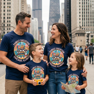 Familie Vakantie Chicago Illinois Matching Groep T-shirt