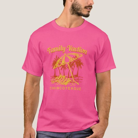 Familie Vakantie Chincoteague Keepsake Virginia Re T-shirt (Voorkant)