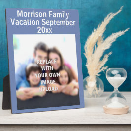 "Familie Vakantie" - Familie Foto op een Plaquette Fotoplaat