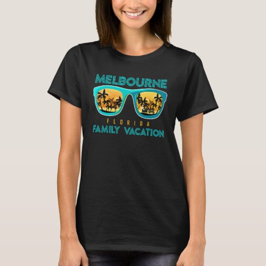  Familie Vakantie Florida Zonnebril Melbour T-shirt (Voorkant)