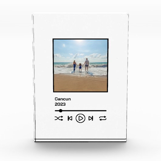 Familie Vakantie Geheugen Muziek Bestuurt MP3 Butt Fotoblokken (Voorkant)