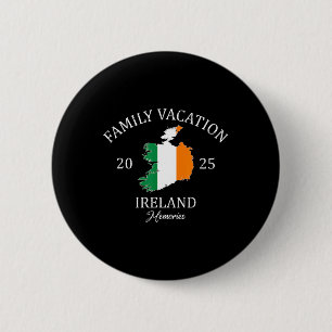 Familie Vakantie Ierland 2025 Familie Reizen Squad Ronde Button 5,7 Cm
