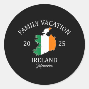 Familie Vakantie Ierland 2025 Familie Reizen Squad Ronde Sticker