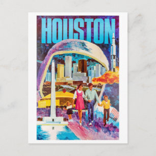 Familie vakantie in Houston stad, Texas Briefkaart