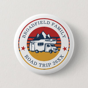 Familie Vakantie Jaarlijkse Rod Trip Keepsake Cust Ronde Button 5,7 Cm