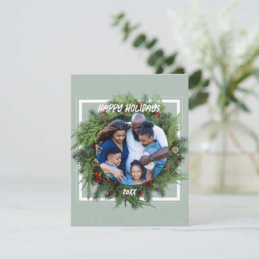 Familie Vakantie Kaart Aangepaste Sjabloon (Staand voorkant)