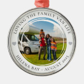 Familie Vakantie Keepsake Van Life Foto Metalen Ornament (Voorkant)