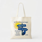 Familie vakantie laat avontuur beginnen tote bag (Voorkant)