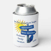 Familie vakantie Laat het avontuur beginnen Blikjeskoeler (Blikje Voorkant)