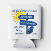 Familie vakantie Laat het avontuur beginnen Blikjeskoeler (Achterkant)