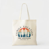 Familie vakantie met de handen Retro Zon Tote Bag (Voorkant)
