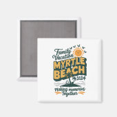 Familie vakantie Myrtle Beach 2024 herinneringen m Magneet (Voorkant / Achterkant)